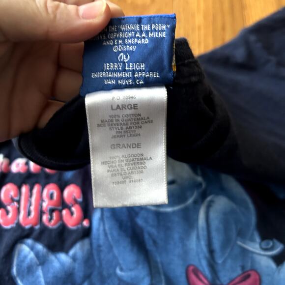 Disney Pooh Vintage Eeyore Yes I Have Issues Bubble Graphic Tee Adult Size Large - Picture 4 of 5